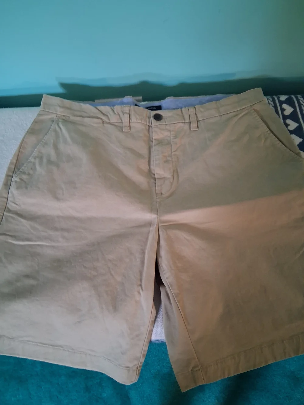 Tommy Hilfiger Men's Tan Flat-Front Cotton Shorts